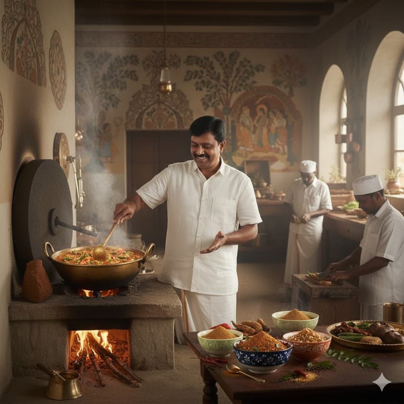 Traditional Karnataka signature spice blends including sambar, rasam, and bisi bele bath masala